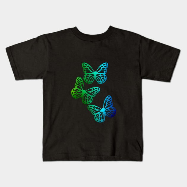 Colorful Butterfly Kids T-Shirt by Family shirts